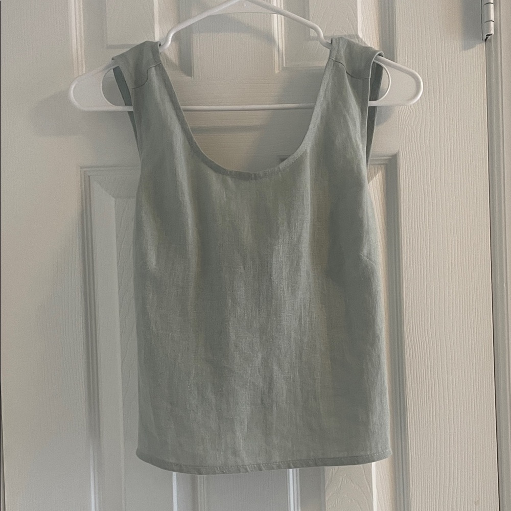 Elegant Sea foam Green Sleeveless Top